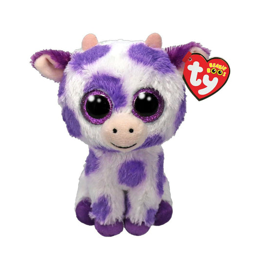 Ty Beanie Boo Ethel the Purple Cow Plush - Christmas Place