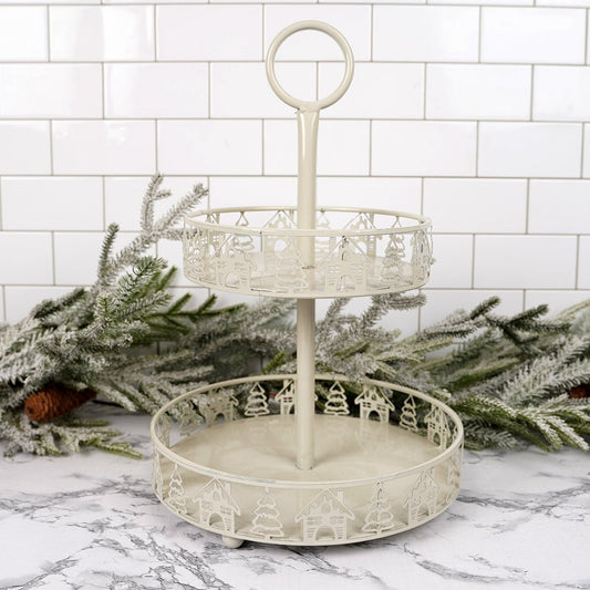 Iron House Tree Bilevel Displayer Christmas Place