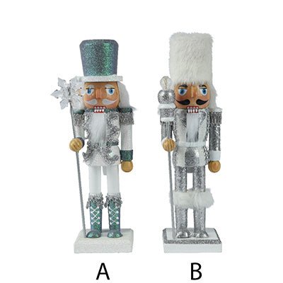 10in Nutcracker Green Silver - Christmas Place