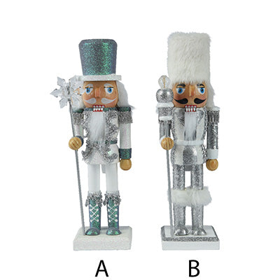10in Nutcracker Green Silver