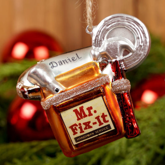 Glass Mr. Fix It Christmas Ornament - Christmas Place