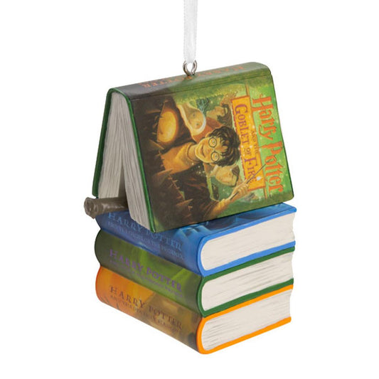 Harry Potter Books And Wand Series 2  Hallmark Ornament