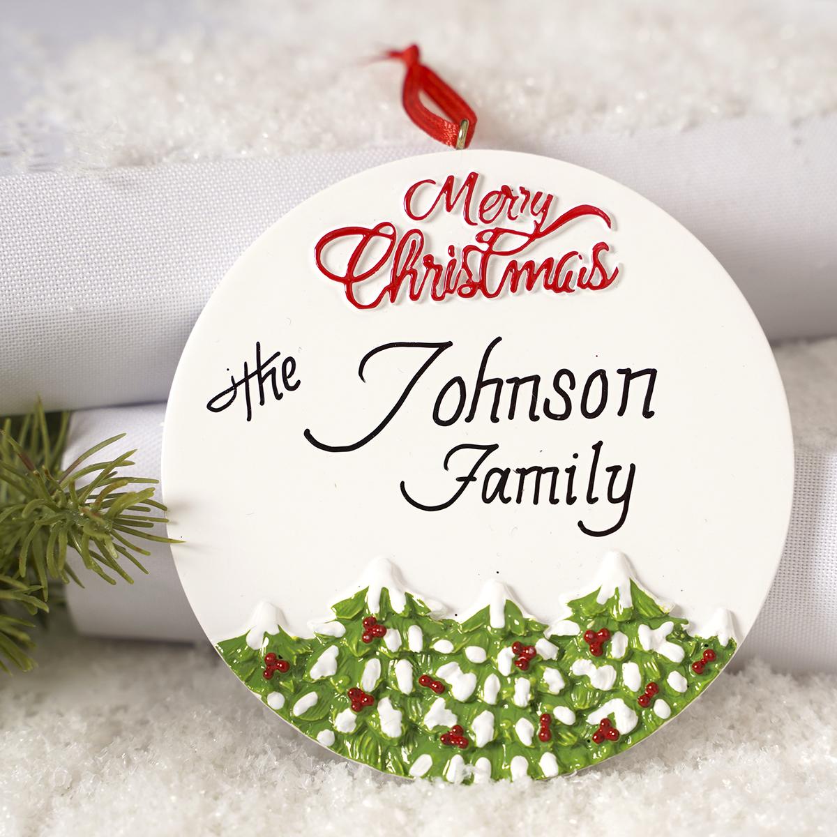 Merry Christmas Trees Ornament - Christmas Place