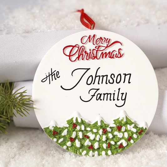 Merry Christmas Trees Ornament