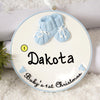 Baby Booties Blue Ornament