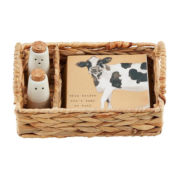 Farm Salt Pepper Napkin Basket
