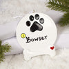 Paw Print With Dog Bone Ornament