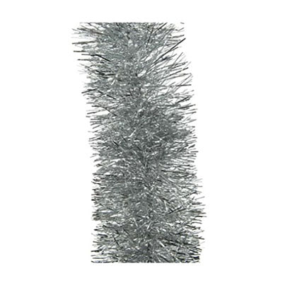 9ft Silver Tinsel Garland