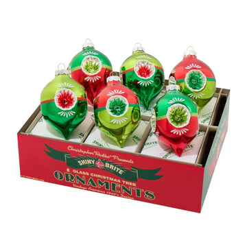 Hs Decorated Reflector Tulips Ornament Set of 6