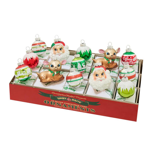 Hs Figures And Decorated Rounds Ornament Set of 13