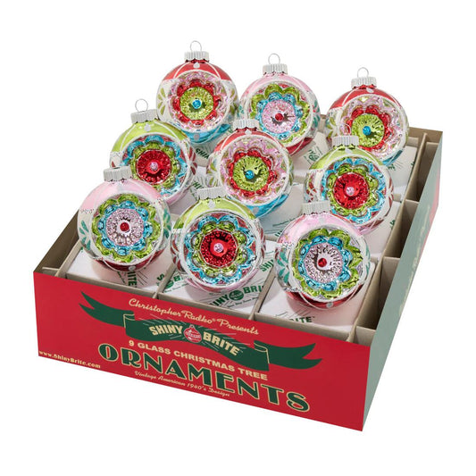 Ff Reflector Rounds Ornament Set of 9