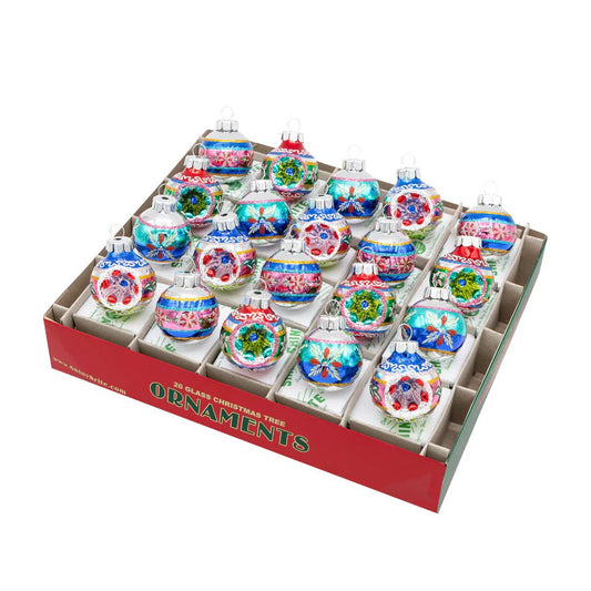 CC Reflector Half Round Ornaments 20 Count - Christmas Place