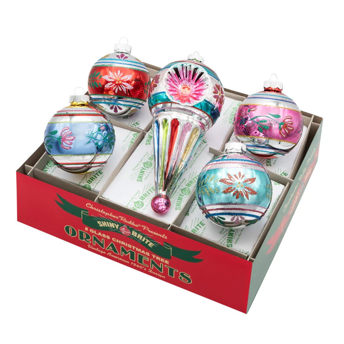 CC Rounds and Shape Ornaments 5Count - Christmas Place