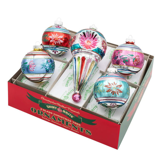 CC Rounds and Shape Ornaments 5Count - Christmas Place