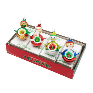 HS Reflector Figure Ornaments 4 Count