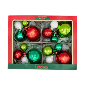HS Cluster Ornaments 4 Count - Christmas Place