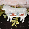 4IN TIN SNOW SCENE ANIMAL ORN/3