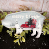 4IN TIN SNOW SCENE ANIMAL ORN/3
