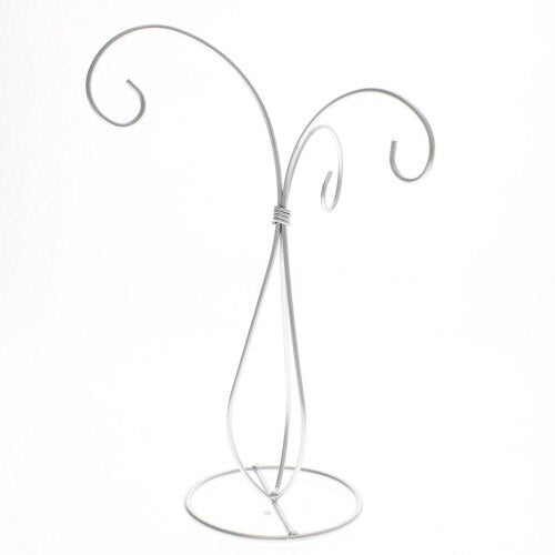Silver Scroll 3 Arm Ornament Stand