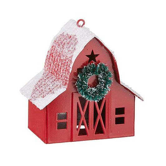 4in Red Barn Ornament