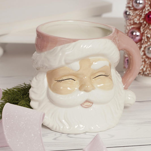 7in Pink Santa Container