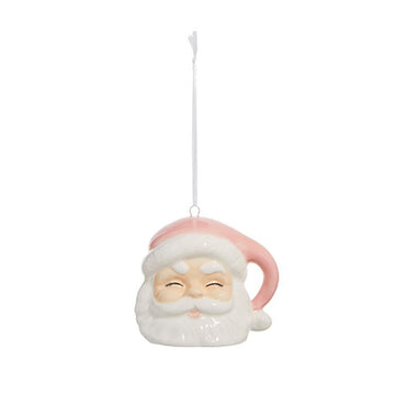 Pink Santa Ornament