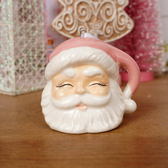 Pink Santa Ornament - Christmas Place
