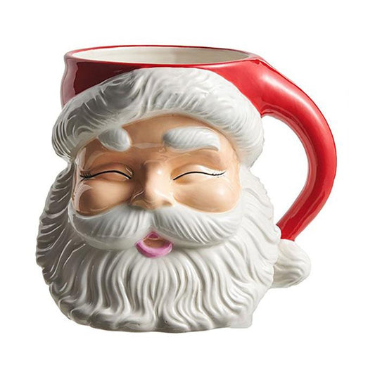 8in Red Santa Container