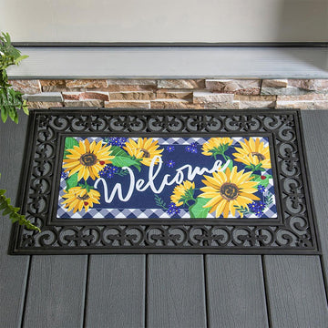 Sunflower Welcome Switch Mat