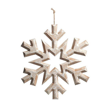20in White Wash Snowflake Ornament