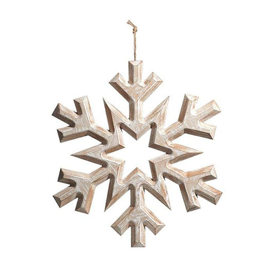 20in White Wash Snowflake Ornament