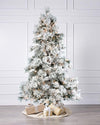12 Ft Snowy Flocked Long Needle - Christmas Place