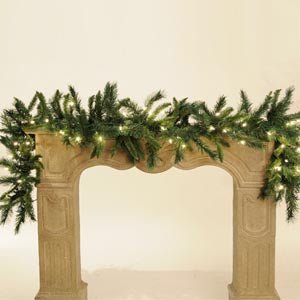 6ft x 14in Princess Prelit Pine Garland - Christmas Place