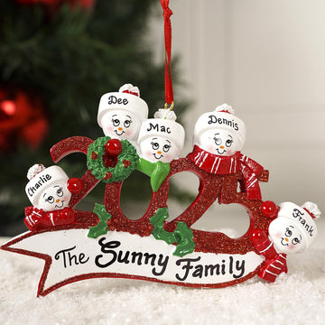 2025 Snowman Family Of 5