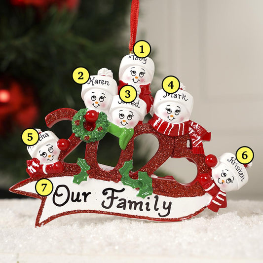 2025 Snowman Family Of 6