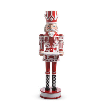 3ft Peppermint Nutcracker With Tray