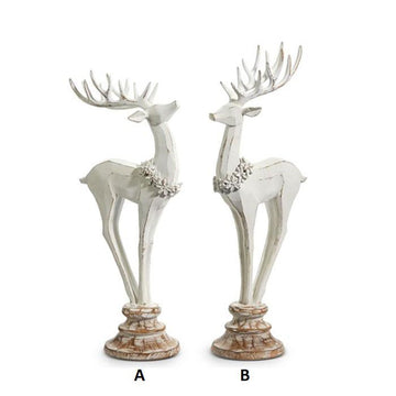 17in Distressed Reindeer on Stand