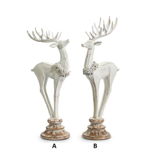 17in Distressed Reindeer on Stand