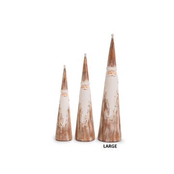 16In Natural Distressed Cone Santa