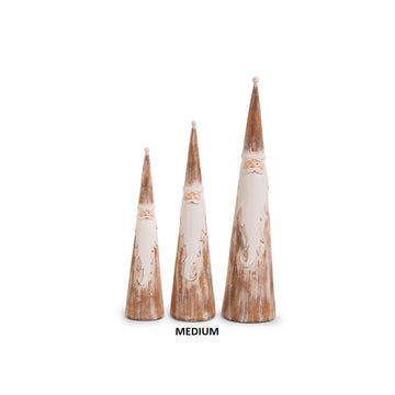 13In Natural Distressed Cone Santa