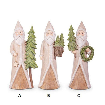 10in Natural Santa With Tree