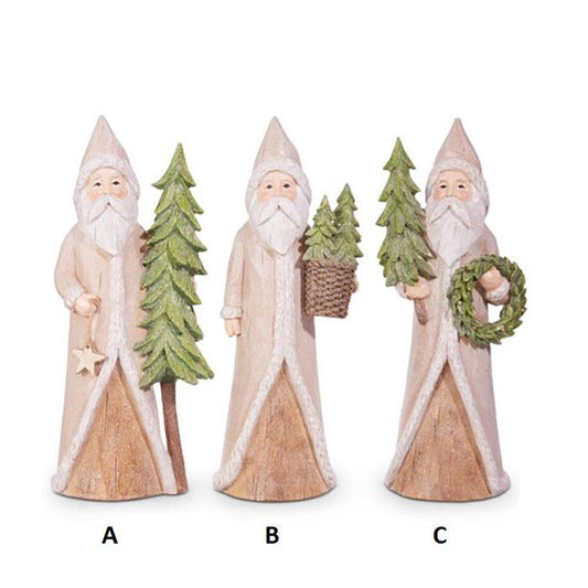 10in Natural Santa With Tree