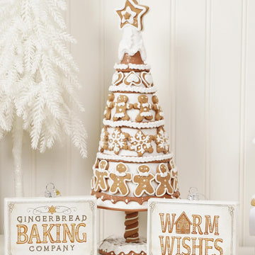 14in Gingerbread Cookie Tabletop Tree
