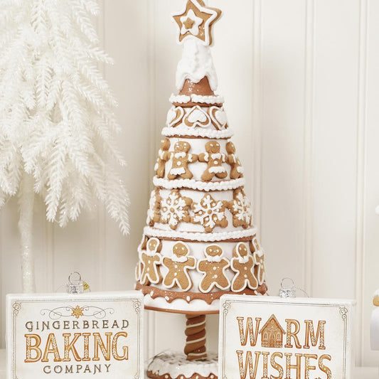 14in Gingerbread Cookie Tabletop Tree