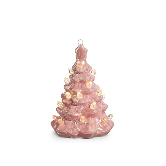 5In Lit Pink Vintage Tree Ornament