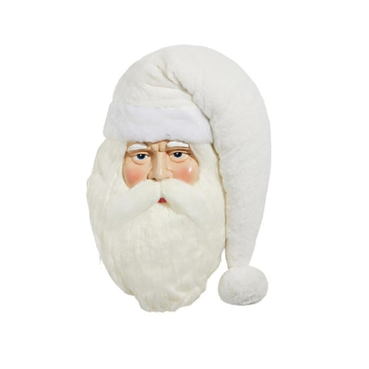 19in White Hat Santa Face