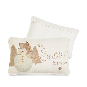 22in Whimsical Snowman Pillow
