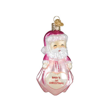 Baby Girl First Santa Lovey Ornament