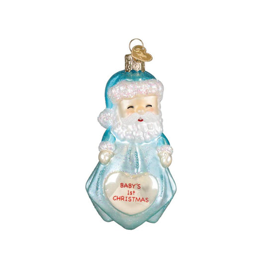 Baby Boy First Santa Lovey Ornament