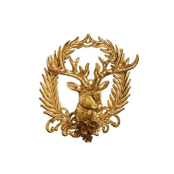Deer With Wreath Ornament